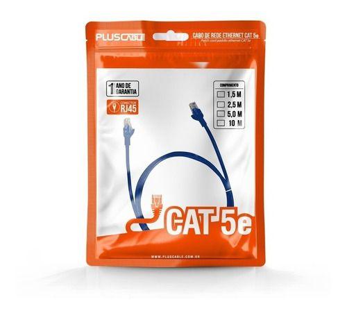 Imagem de Cabo de rede Cat5e Com 5m Pluscable