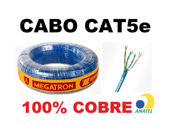 Cabo De Rede Cat5e Rolo 70MT 4 Pares 100% Cobre Azul Megatron - 70 metros é ruim? Cabo De Rede Cat5e Rolo 70MT 4 Pares 100% Cobre Azul Megatron - 70 metros é boa?