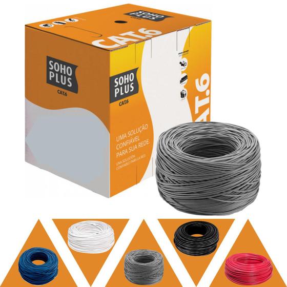 Cabo De Rede Cat6 150 Metros Cinza Furukawa Soho Plus Menor preço em Cabo De Rede Cat6 150 Metros Cinza Furukawa Soho Plus