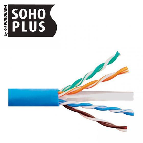 Cabo de Rede Cat6 Soho Plus Furukawa Azul 100 m + 20 Rj45 Cat6 Furukawa Gigalan Menor preço em Cabo de Rede Cat6 Soho Plus Furukawa Azul 100 m + 20 Rj45 Cat6 Furukawa Gigalan