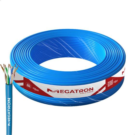 Imagem de Cabo De Rede Cftv Azul Rolo Com 100 Metros Megatron