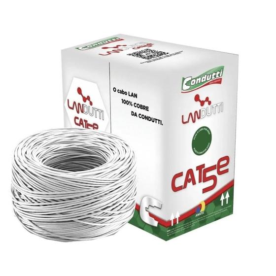 Cabo de Rede Condutti UTP Cat.5e Branco CMX Com 305m - Materiais ...