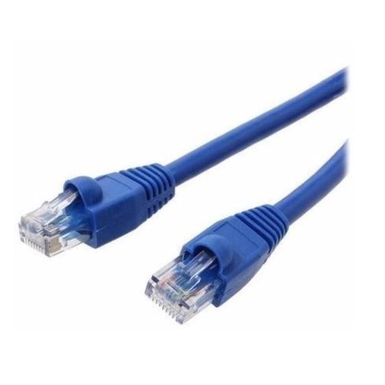 Imagem de Cabo de Rede Ethernet Lan Rj45 Cat 5 Utp Azul - 5 Metros