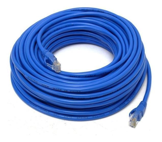 Imagem de Cabo De Rede Ethernet Rj45 15 Metros Cat5E Conector Blindado