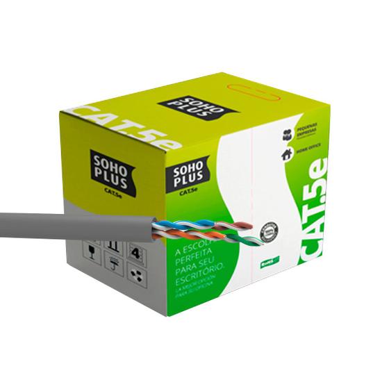 Cabo De Rede Furukawa 100 metros Sohoplus Cat5e Com Conector Rj45 Menor preço em Cabo De Rede Furukawa 100 metros Sohoplus Cat5e Com Conector Rj45