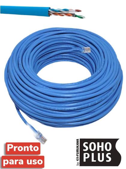 Cabo De Rede FURUKAWA 20 Metros 100% Cobre CAT6 Internet Pronto Pra Uso Menor preço em Cabo De Rede FURUKAWA 20 Metros 100% Cobre CAT6 Internet Pronto Pra Uso