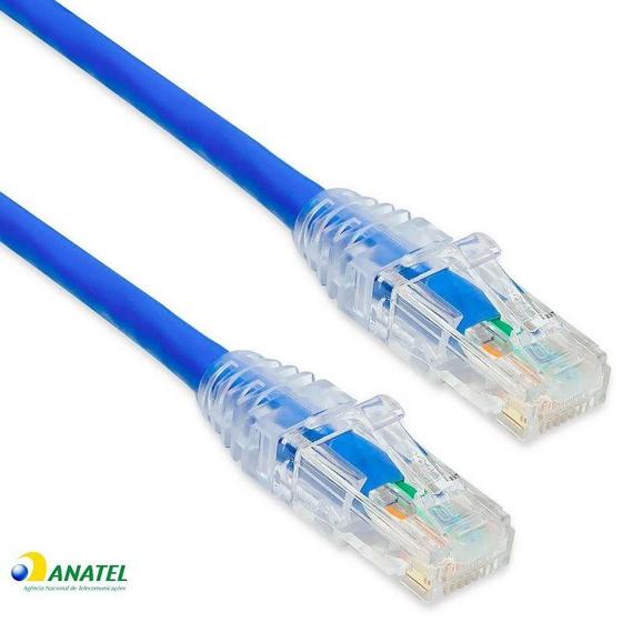 Imagem de Cabo De Rede Hammer Patch Cord U/Utp Cat6 0.5M Azul