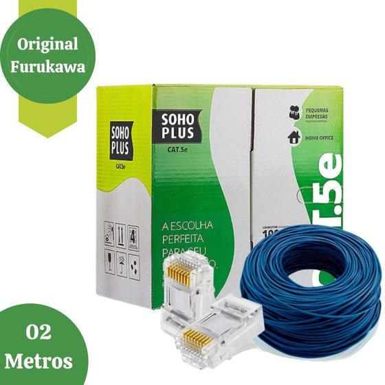 Imagem de Cabo de Rede Internet Azul Utp Rj45 Cat5 Furukawa Sohoplus Crimpado ou Sem Crimpar