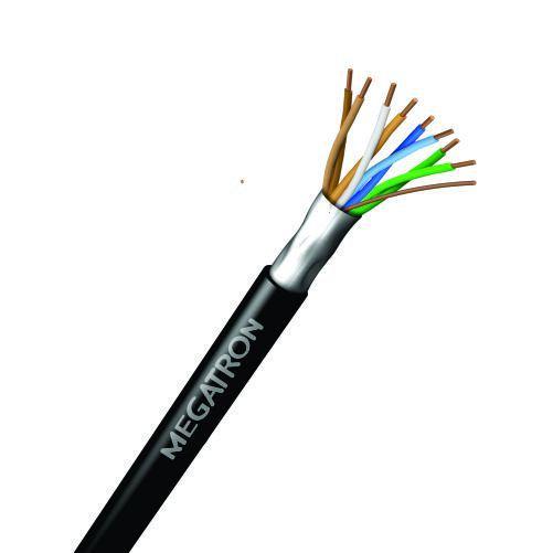 Imagem de Cabo de rede LAN 4PX24AWG - BLINDADO - 100% cobre - uso externo - rolo com 100 metros .