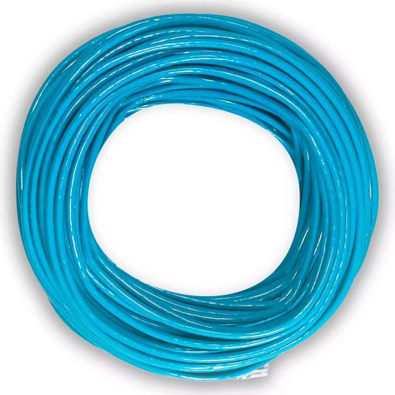 Imagem de Cabo de Rede Patch Cord 100 Metros Cat5e 100% Cobre Azul Crimpado Lan Utp Ethernet
