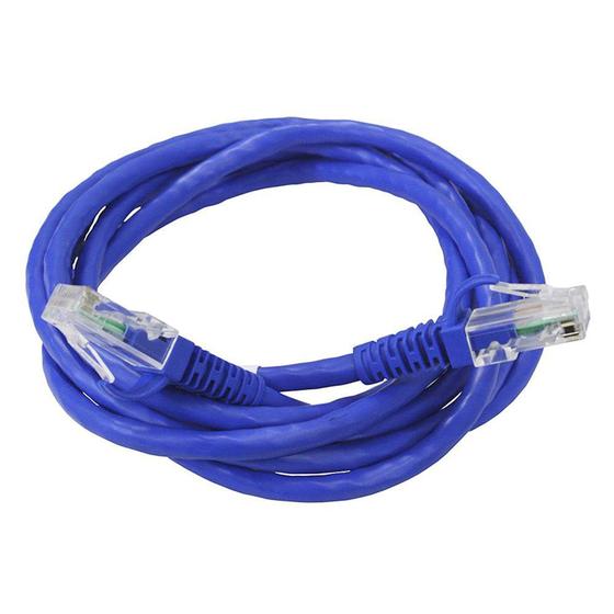 Imagem de Cabo de rede patch cord cat5 de 1,8mt azul cr18