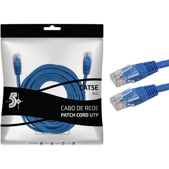 Imagem de Cabo de rede patch cord cat5e utp 20m azul - SANTANA CENTRO