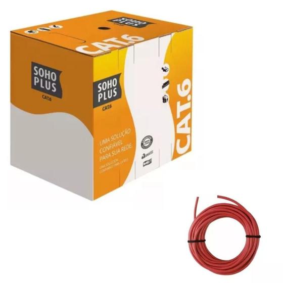 Imagem de Cabo De Rede Patch Cord Furukawa Sohoplus Cat6 Vermelho-30M