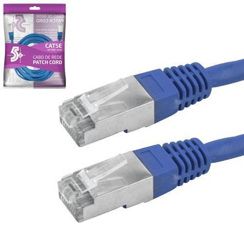 Imagem de Cabo de rede patch cord - patch cord cat5e ftp blindado - 10m - azul