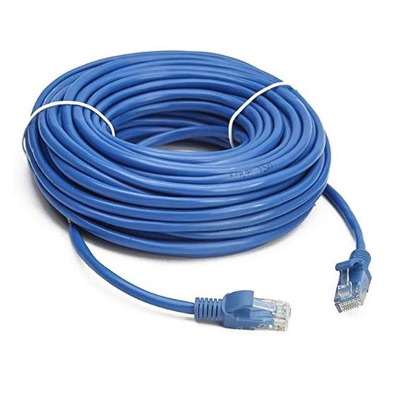Imagem de Cabo de Rede RJ45 15 Metros CAT5E Crimpado com Conector Blindado para Modem Roteador Pc Notebook LAN