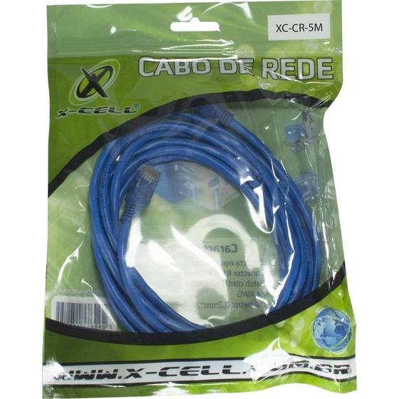 Cabo de Rede RJ45 AZUL 5MTS - Planeta Brinquedos Imagem de Cabo de Rede RJ45 AZUL 5MTS - Planeta Brinquedos