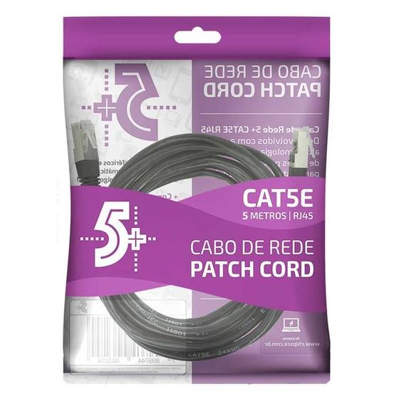 Imagem de Cabo De Rede Rj45 Patch Info - Patch Cord Cat5E Ftp - 5M