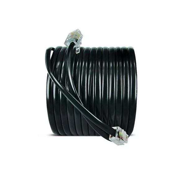 Imagem de Cabo de Telefone Cordão Liso - Preto - 40 Metros