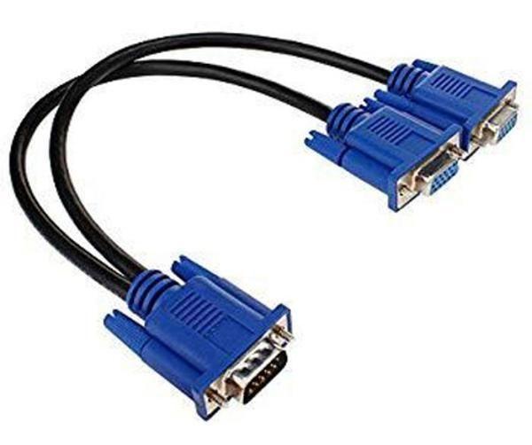 Imagem de Cabo De Vídeo Vga Y Splitter Divisor 30Cm Duplo Mbtech