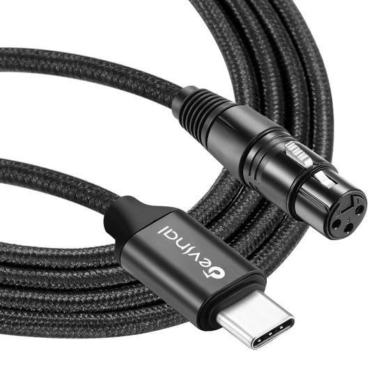 Imagem de Cabo Devinal XLR para USB C de 25 pés para microfone