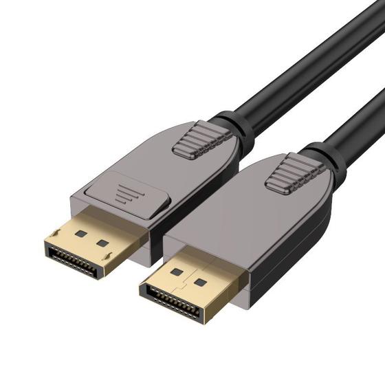 Cabo Display Port - 1.4 - 2M - Banhado a ouro - 8k60Hz DP Menor preço em Cabo Display Port - 1.4 - 2M - Banhado a ouro - 8k60Hz DP