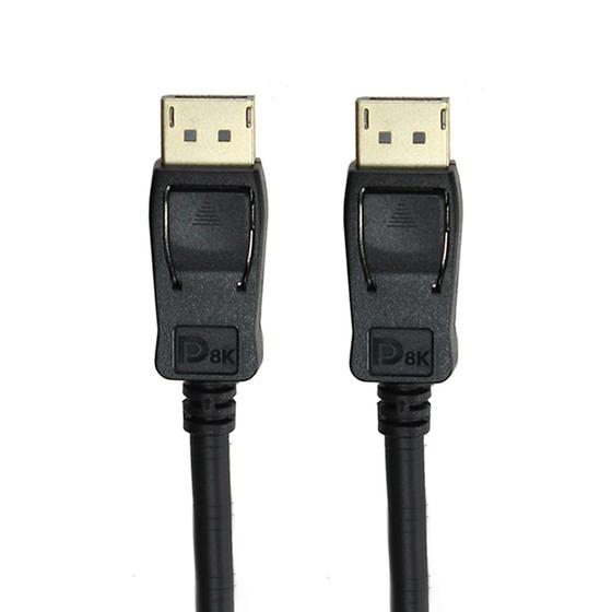 Cabo Displayport 1.4 8k 240Hz 48Gbps 2 Metros Menor preço em Cabo Displayport 1.4 8k 240Hz 48Gbps 2 Metros