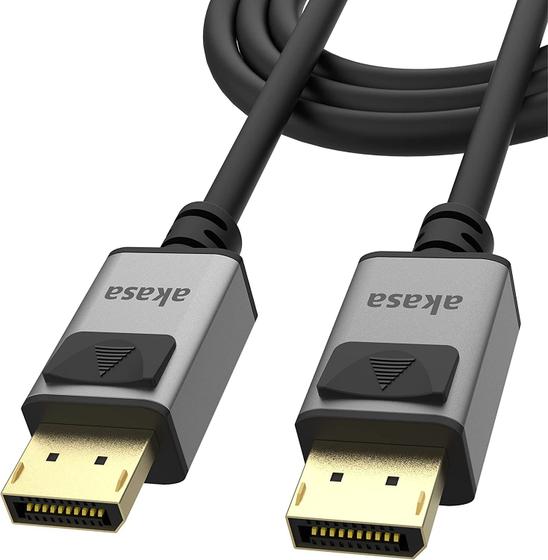Cabo DisplayPort 1.4 de 2 metros 8k 144hz V 32,4 Gbps Akasa Menor preço em Cabo DisplayPort 1.4 de 2 metros 8k 144hz V 32,4 Gbps Akasa