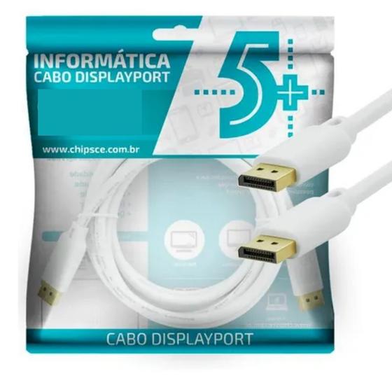 Imagem de Cabo Displayport Macho x Macho 1.2 Chipsce 3 Metros