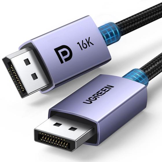 Imagem de Cabo DisplayPort UGREEN DP 2.1 - 40Gbps, 16K@30Hz, 8K@240Hz, 4K@240Hz