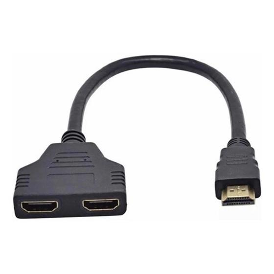 Imagem de Cabo Divisor Duplicador Y HDMI Macho X 2 HDMI Femea