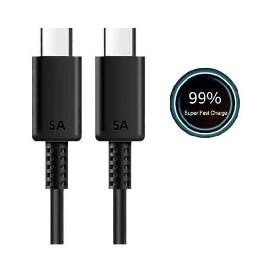 Imagem de Cabo Duplo USB C De Carregamento Rápido 5A 45W Para Samsung S22 plus S23 S24 Ultra Note20 A53 A54