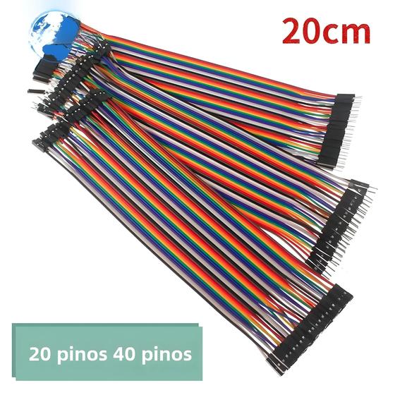 Imagem de Cabo Dupont De 20 Pinos 40 Pinos 20cm Macho Para Macho Fêmea Para Macho Fêmea Para Arduino Kit Diy