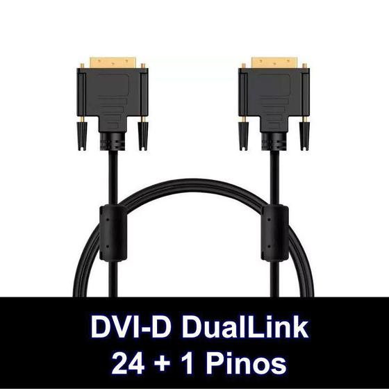 Imagem de Cabo DVI 1,5 Metros DVI -D Dual Link 24+1 Pinos