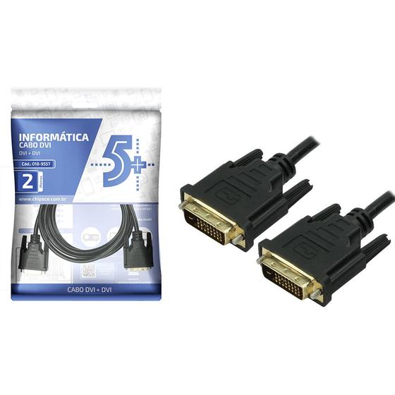 Imagem de Cabo Dvi-d 24+1 X Dvi-d 24+1 Dual Link Projetor 2 Metros