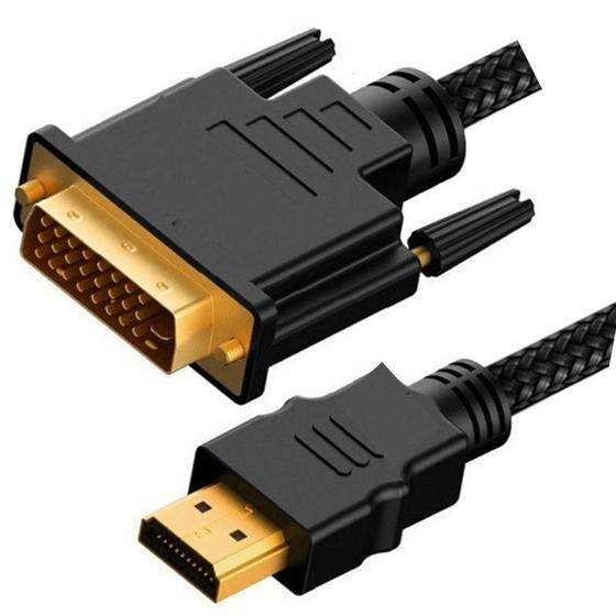 Imagem de Cabo DVI-D x HDMI Macho  Professional Banhado Ouro - 2 Metros