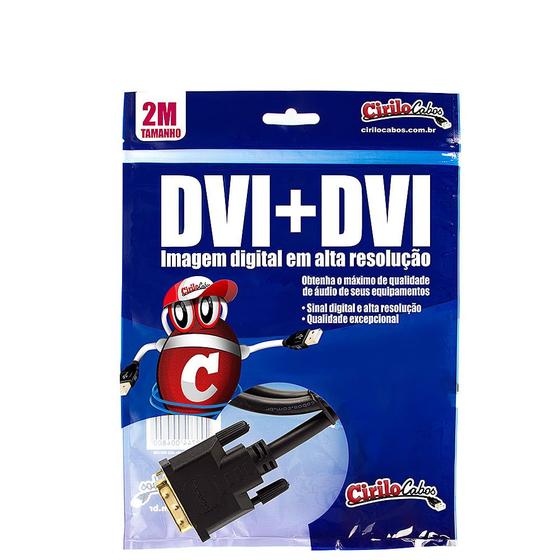 Imagem de Cabo DVI para DVI - 2 Metros - Cirilo Cabos