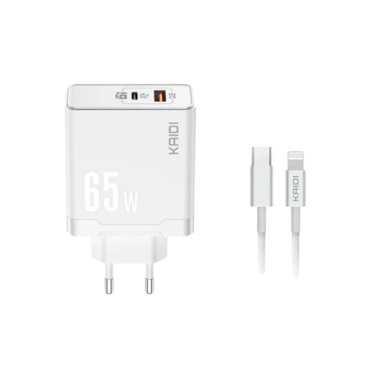 Imagem de Cabo e Tomada Carregador Turbo 65W USb e Tipo C Compatível com iPhone