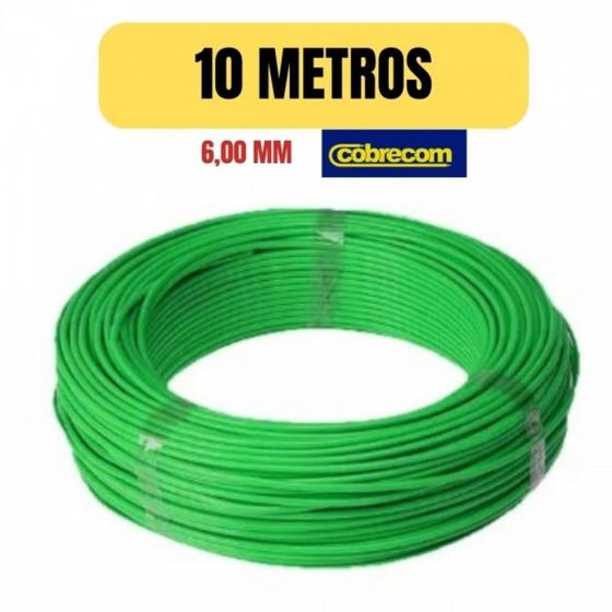 Imagem de Cabo eletrico flexivel 6mm verde 10 metro cobrecom imetro