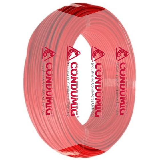 Imagem de Cabo Elétrico Flexível Condumig Minasflex 6mm² Vermelho Rolo com 100 metros