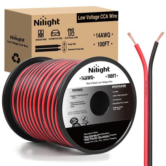 Imagem de Cabo Elétrico Nilight 14AWG 100FT (14/2 Gauge CCA)