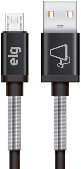 Imagem de Cabo Elg SP510BK - USB/Micro USB - 1 Metro - Borracha - Preto