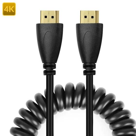 Imagem de Cabo Espiral Hdmi X Hdmi 2.0 4K Hd De 40Cm