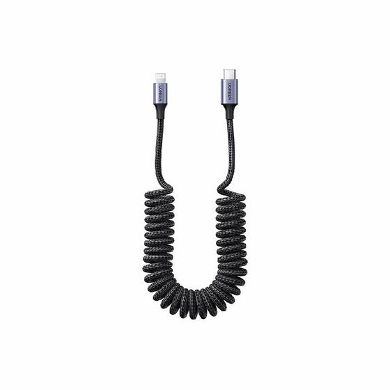 Cabo Espiral Ugreen UsbC para Lightning Certificado Mfi 1.5m Cabo