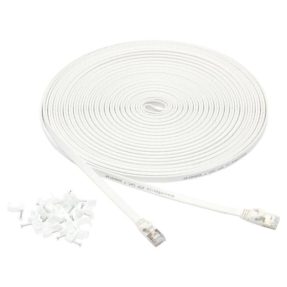 Imagem de Cabo Ethernet Amazon Basics Cat 7 RJ45 (15m) - Branco