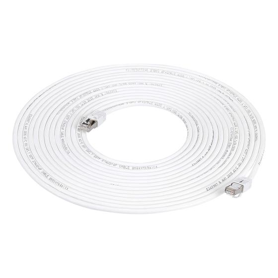 Imagem de Cabo Ethernet Amazon Basics Cat7 RJ45 (15m) - Branco