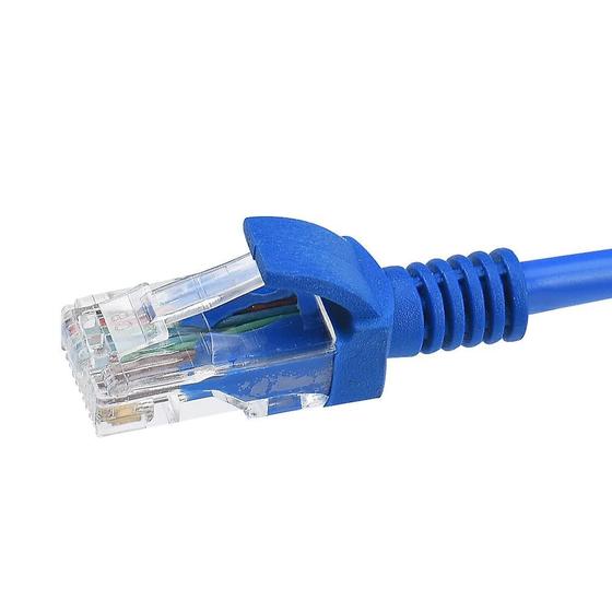Imagem de Cabo Ethernet Cat5e Azul 18m - Para Roteador, Modem e Computador