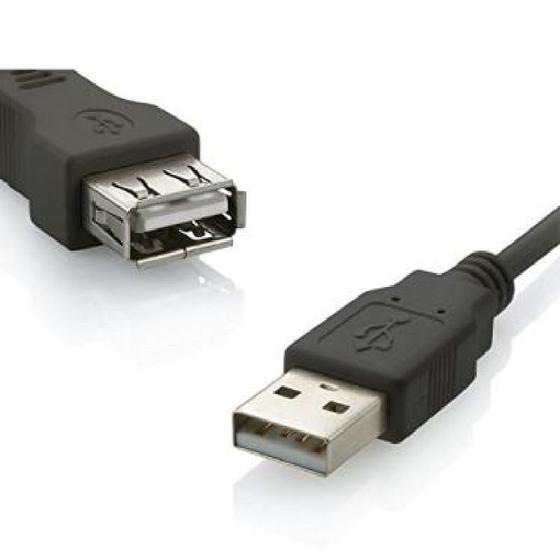 Imagem de Cabo Exbom Extensor Usb 2.0 Amaf 1,5M Preto Niquelado