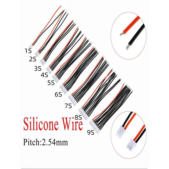 Imagem de Cabo Extensão JST-XH 22AWG com Silicone - 5 Peças para Bateria Lipo RC