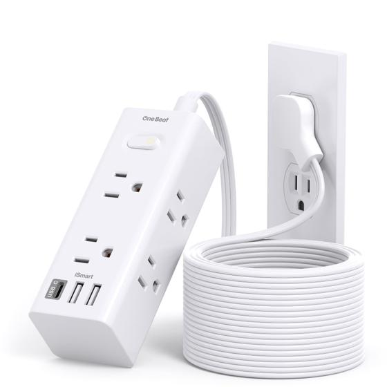 Imagem de Cabo Extensão One Beat 15 Pés - 6 Tomadas e 3 USB com Protetor de Surto
