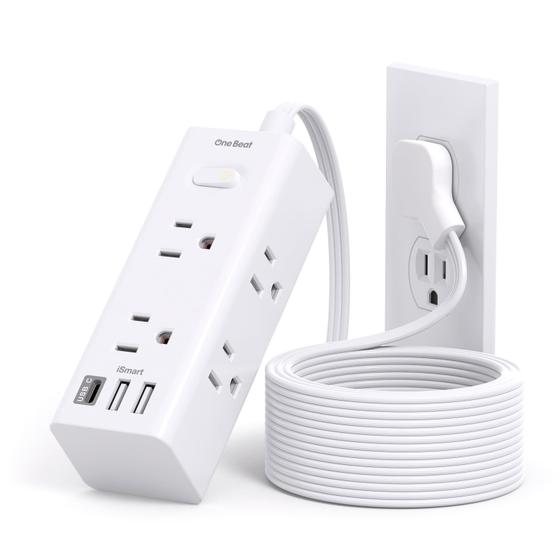 Imagem de Cabo Extensão One Beat - 3 USB + 6 Tomadas (10 Pés) com Protetor de Surto